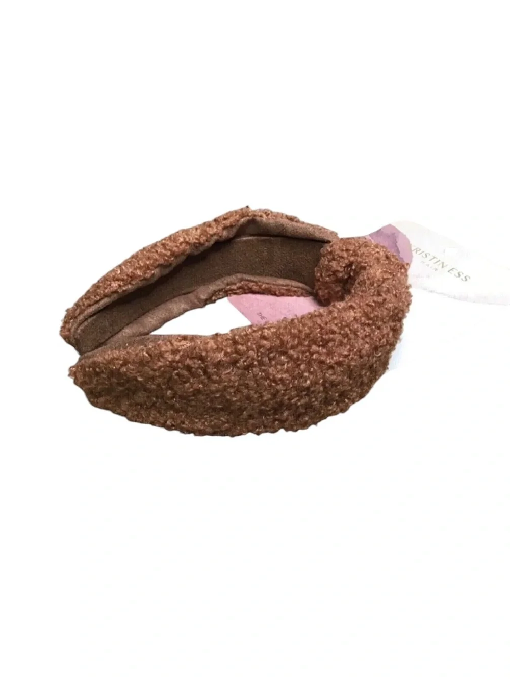 KRISTEN ESS | Brown Sherpa Knotted Headband
